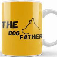 Baskı Dükkanı Dad the Dogfather Funny Cute Dog Father Dad Owner Pet Doggo Pup Fun Humor Kupa