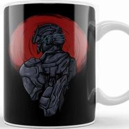 Baskı Dükkanı Dark Arts Red Moon Robot Fighter Kupa