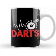 Baskı Dükkanı Darts Heartbeat Dartboard Dart Team Player Target Arrow Kupa