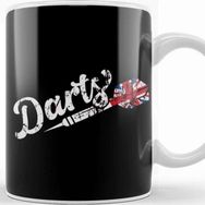 Baskı Dükkanı Darts Uk Great Britain Flag Dart Player Dartboard Bullseye Kupa Bardak