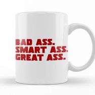 Baskı Dükkanı Deadpool Badass Smartass Greatass Funny Joke Deadpool Parody 02 Kupa