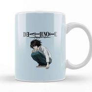 Baskı Dükkanı Death Note L 03 Beyaz Porselen Kupa Bardak