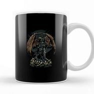 Baskı Dükkanı Death The Grim Reaper Wings Beyaz Porselen Kupa Bardak