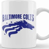 Baskı Dükkanı Defunct Baltimore Colts Cfl Football 1995 Beyaz Porselen Kupa Bardak