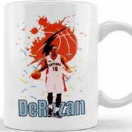 Baskı Dükkanı Demar Derozan Vintage Art Legend Basketball Gif Kupa Bardak