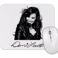 Baskı Dükkanı Demi Lovato B w Autografada Mouse Pad