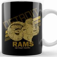 Baskı Dükkanı Detroit Rams Kupa Bardak