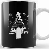 Baskı Dükkanı Die Hard Christmas Tree Silhouette Beyaz Kupa Bardak