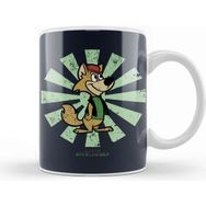 Baskı Dükkanı Ding A Ling Wolf Retro Japanese Beyaz Porselen Kupa Bardak