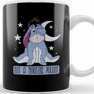 Baskı Dükkanı Disney Winnie The Pooh Eeyore Not A Morning Person Beyaz 330 ml Porselen Kupa Bardak