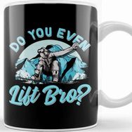 Baskı Dükkanı Do You Even Lift Bro Ski Lift Pun Snowboard Ski Beyaz Porselen Kupa Bardak