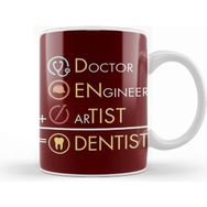 Baskı Dükkanı Doctor Engineer Artist Dentist 017 Beyaz 330 ml Porselen Kupa Bardak