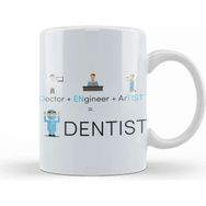 Baskı Dükkanı Doctor Engineer Artist Dentist 02 Beyaz 330 ml Porselen Kupa Bardak