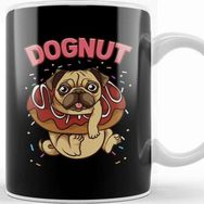 Baskı Dükkanı Dognut Cute & Funny Dog Donut Pun Kupa Bardak