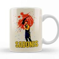 Baskı Dükkanı Domantas Sabonis Domantas Sabonis Vintage Art Legend Basketball Gift Vintage Retro Style Kupa Bardak
