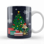 Baskı Dükkanı Donnie Around The Christmas Tree Wild Thornberrys Beyaz 330 ml Porselen Kupa Bardak