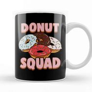 Baskı Dükkanı Donut Squad Donut Lover Breakfast Food Pun Beyaz 330 ml Porselen Kupa Bardak