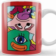 Baskı Dükkanı Doodle Illustration Beyaz 330 ml Porselen Kupa Bardak