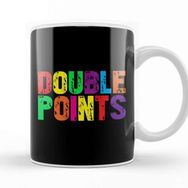 Baskı Dükkanı Double Points Text Beyaz 330 ml Porselen Kupa Bardak