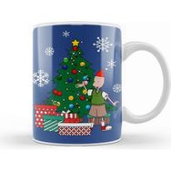 Baskı Dükkanı Doug Around The Christmas Tree Beyaz 330 ml Porselen Kupa Bardak