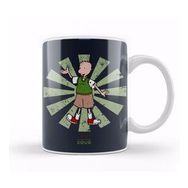 Baskı Dükkanı Doug Retro Japanese Porselen Beyaz Kupa Bardak
