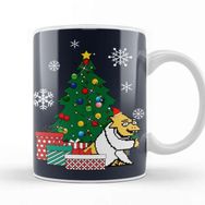 Baskı Dükkanı Dr Alphys Around The Christmas Tree Undertale Beyaz 330 ml Porselen Kupa Bardak