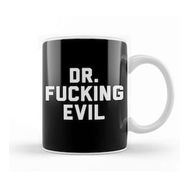 Baskı Dükkanı Dr Fucking Evil Porselen Beyaz Kupa Bardak