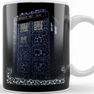 Baskı Dükkanı Dr Who Tardis Porselen Beyaz Kupa Bardak