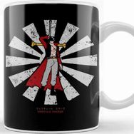Baskı Dükkanı Dracule Mihawk Retro Japanese One Piece Porselen Beyaz Kupa Bardak