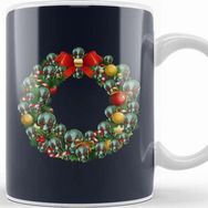 Baskı Dükkanı Drax Guardians of the Galaxy Multiface Christmas Wreath Kupa
