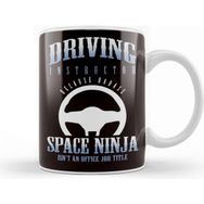 Baskı Dükkanı Driving Instructor Ninja Novice Driver School Lesson Teacher Kupa