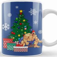 Baskı Dükkanı E Honda Around The Christmas Tree Street Fighter Kupa Bardak