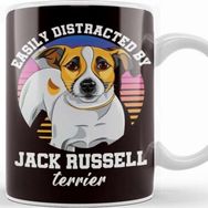 Baskı Dükkanı Easily Distracted By Jack Russel Terrier Dogs Fans Kupa Bardak