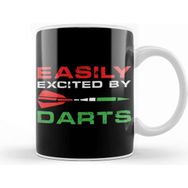 Baskı Dükkanı Easily Excited By Darts Dartist Bullseye Dart Throwing Team Kupa Bardak