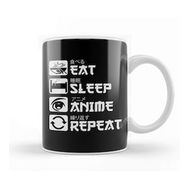 Baskı Dükkanı Eat Sleep Anime Repeat 01 Kupa Bardak