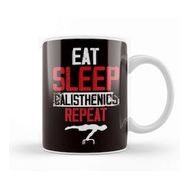 Baskı Dükkanı Eat Sleep Calisthenics Street Workout Gym Fitness Training Kupa Bardak