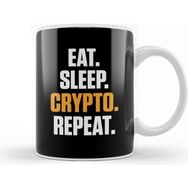 Baskı Dükkanı Eat Sleep Crypto Repeat Cryptocurrency Trading Kupa Bardak