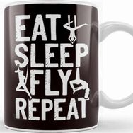 Baskı Dükkanı Eat Sleep Fly Aerial Silk Acrobatics Dancer Circus Aerialist Kupa Bardak