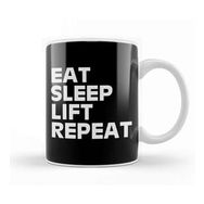 Baskı Dükkanı Eat Sleep Lift Repeat Kupa Bardak