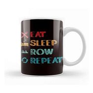 Baskı Dükkanı Eat Sleep Row Rowing Paddling Rowboat Kayaking Canoeing Oars Kupa Bardak
