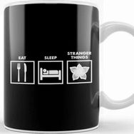 Baskı Dükkanı Eat Sleep Stranger Things Graphics Kupa Bardak