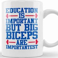 Baskı Dükkanı Education Is Important But Big Biceps Is Importantest Kupa Bardak