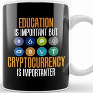 Baskı Dükkanı Education Is Important But Crypto Is Importanter Kupa Bardak