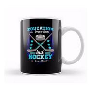 Baskı Dükkanı Education Is Important But Hockey Is Importanter Kupa Bardak