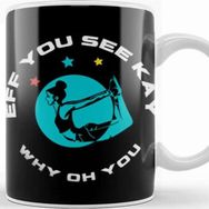 Baskı Dükkanı Eff You See Kay Why Oh You Yoga Kupa Bardak