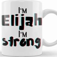 Baskı Dükkanı Elijah Name Custom Design Gift Baby Gift For Him Kupa