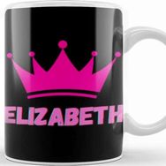 Baskı Dükkanı Elizabeth Name Personalized Custom Vintage Retro Rainbow Style Design Gift Baby Gift For Her Kupa