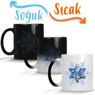 Baskı Dükkanı Elsa Anna Snowflake Frozen Snowflake Sihirli Porselen Kupa