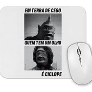 Baskı Dükkanı Em Terra De Cego Camiseta Branca Mouse Pad