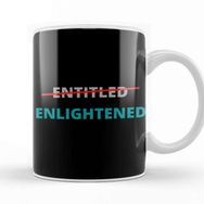 Baskı Dükkanı Entitled Not Enlightened Yes Porselen Beyaz Kupa Bardak